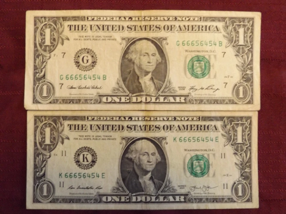 My-Recently-Acquired-Five-Sets-Of-Duplicate-Serial-Number-Dollar-Bills